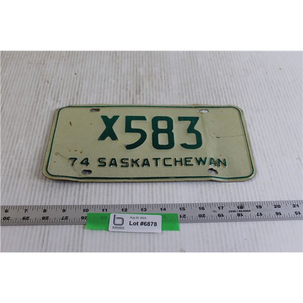 Saskatchewan License Plates - 1974