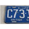 Image 2 : British Columbia License Plate - 1969