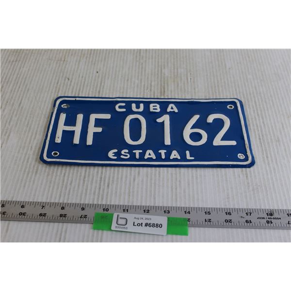 Cuba License Plate