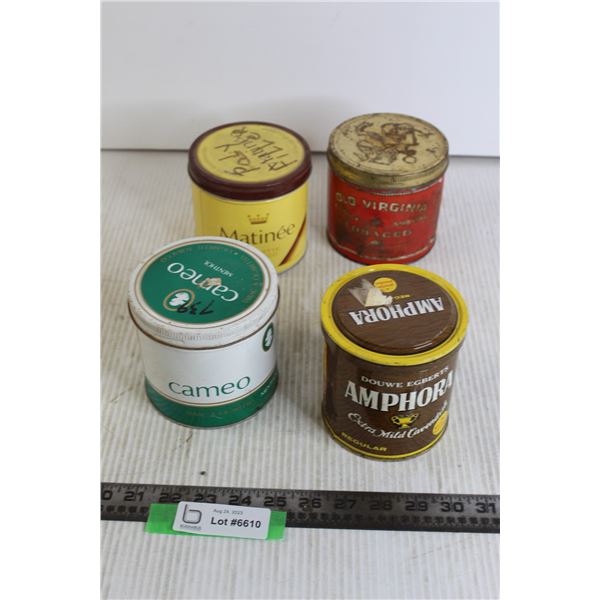 (4) Tobacco Tins