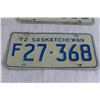 Image 2 : Pair of 1972 Saskatchewan License Plates