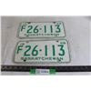 Image 1 : Pair of 1968 Saskatchewan License Plates
