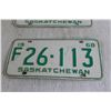 Image 3 : Pair of 1968 Saskatchewan License Plates