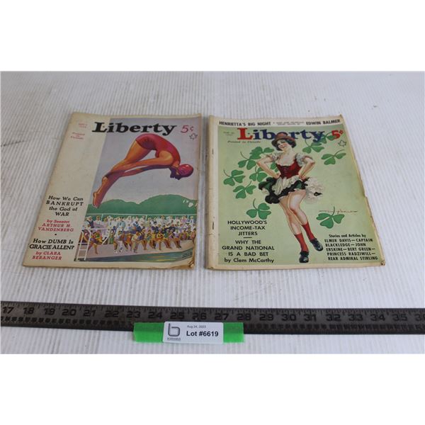 (2) 5 Cent Liberty Magazines (1934 and 1937)