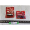 Image 1 : (2) Coca Cola Mini Die Cast Cars in Original Packs