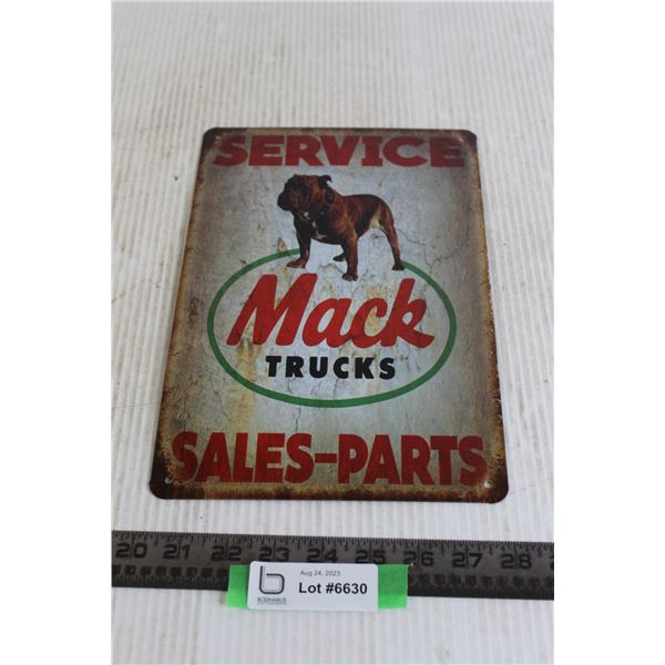 Mack Service Tin Sign