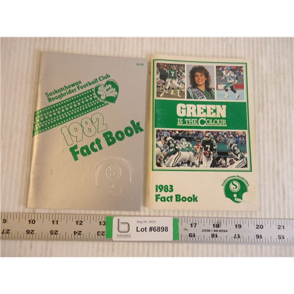 (2) Saskatchewan Roughrider Fact Books from 1982 and 1983