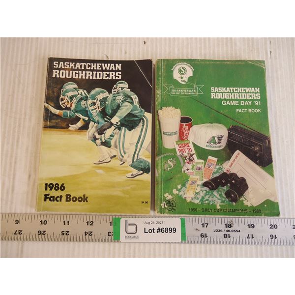 (2) Saskatchewan Roughrider Fact Books from 1986 and 1991