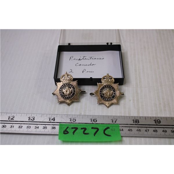 (2) Canadian Penitentiary Badges