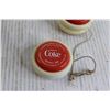 Image 3 : (2) Coca-Cola Coke Yoyos, Tiny Trophy, Carmet Minetools Money Clip Knife