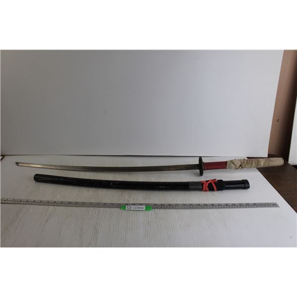 Pink and Black-Themed Decorative Katana