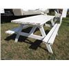 Image 3 : White Wooden Picnic Table (70" Long) (Offsite)