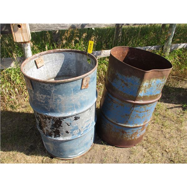 Metal Barrel Trash Cans (Offsite)