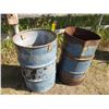 Image 1 : Metal Barrel Trash Cans (Offsite)