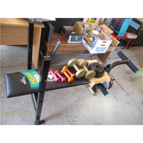 York 110 Weight Bench with Weights (Offsite)