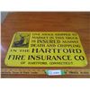 Image 1 : Hartford Connecticut Fire Insurance Tin Sign (19.4 x 11") (Offsite)