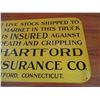 Image 3 : Hartford Connecticut Fire Insurance Tin Sign (19.4 x 11") (Offsite)