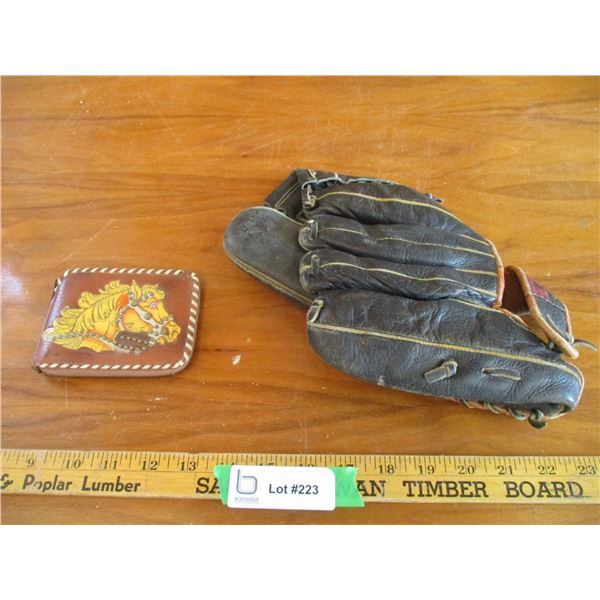 Vintage Wallet with Ball Glove (Offsite)