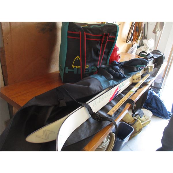 Blizzard 190 Racer Ski's, Ski Boots (Size 12), Poles, Gloves, Cases, Accessories (Offsite)