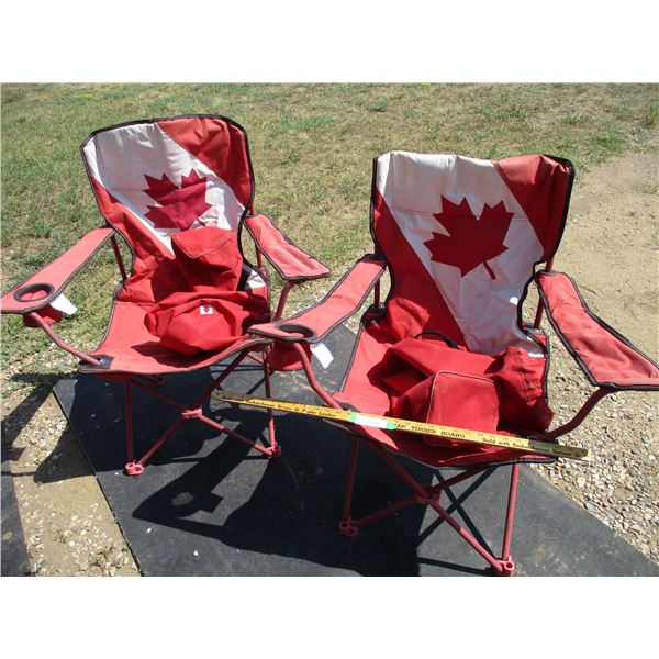 (2) Canadian Folding Lawn Chairs with Bag (Offsite)