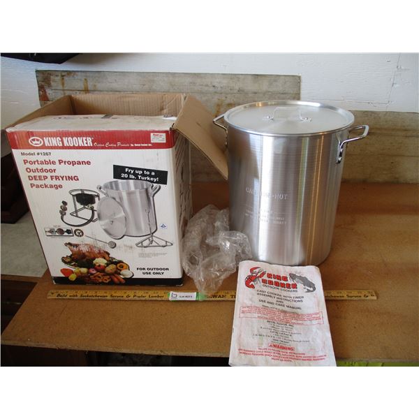 Portable Propane Outdoor Deep Frying Package (Missing Burner 