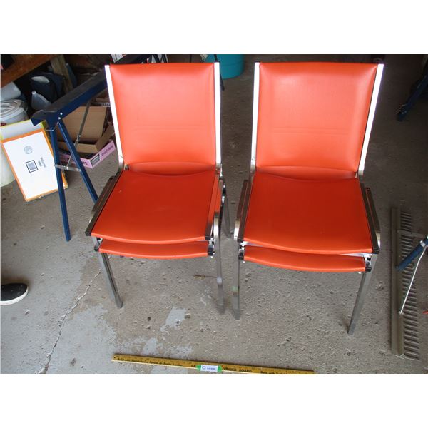 (4x Bid Price) Orange Chairs (Offsite)