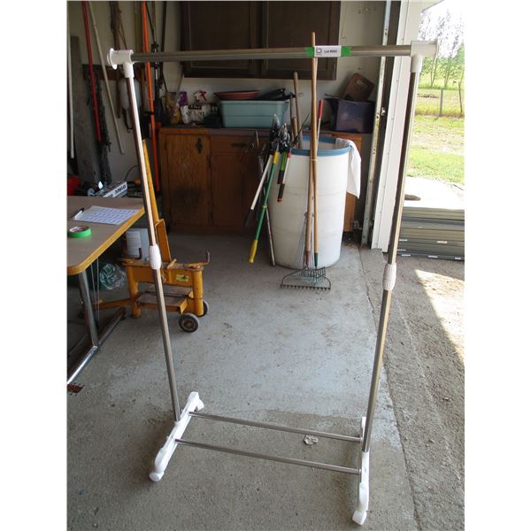 Extendable Clothing Rack on Wheels (60  Tall) (Offsite)