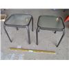 Image 2 : (2x Bid Price) (2) Glass Top Lawn Tables (Offsite)