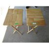Image 1 : (2x Bid Price) Wooden Folding TV Trays (19 x 14") (Offsite)