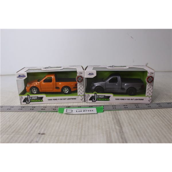 (2x Bid Price) (2) Just Trucks Die Cast Cars - Ford F-150 (NIB)