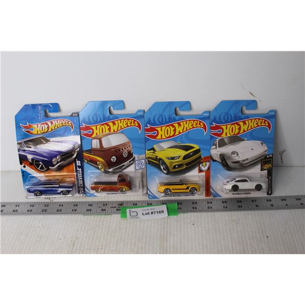 (4) Hot Wheels Toy Cars (NIB)