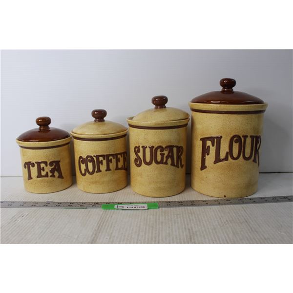 Set of 4 Ceramic Kitchen Containers