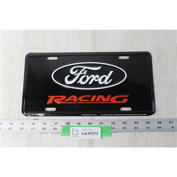 Ford Racing License Plate