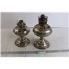 Image 1 : (2) Nickel-Plated Kerosene Lamps