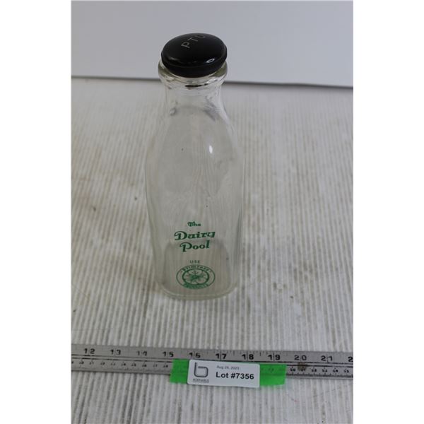 The Dairy Pool Milk Glass Bottle with PTO Lid