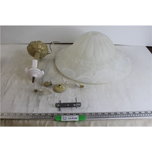 Frosted Glass Ceiling Lamp with Parts