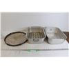 Image 1 : Pizza Pan, (2) Aluminum Roasting Pans