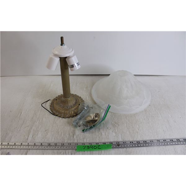 Frosted Glass Lamp with Parts