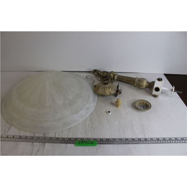 Frosted Glass Ceiling Lamp with Parts