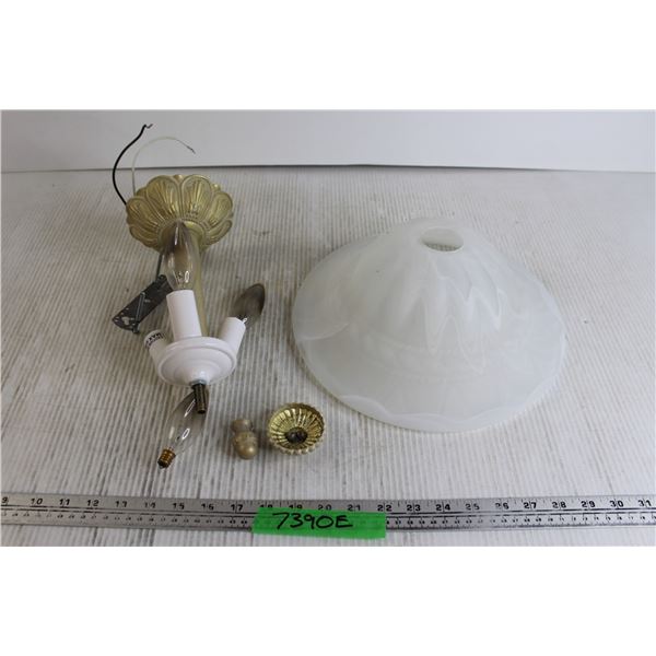 Frosted Glass Lamp with Parts