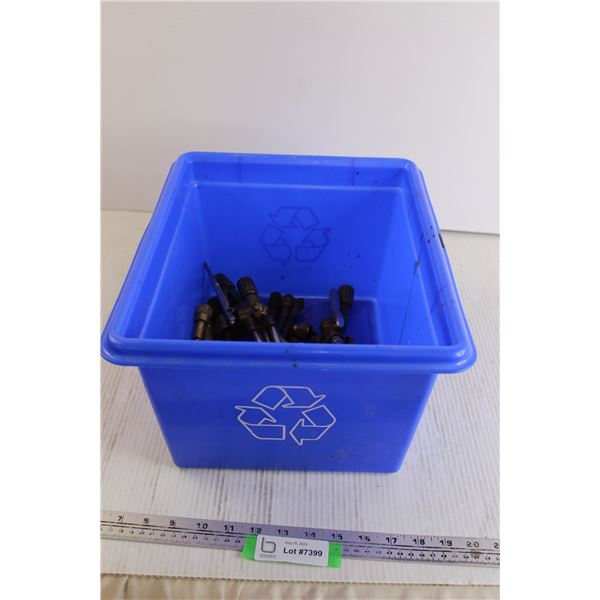 Assorted Blowtorches and Parts in Recycling Bin