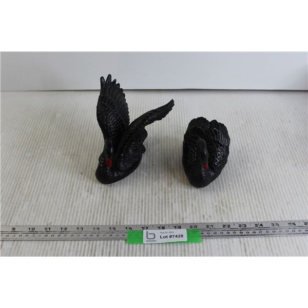 (2) Black Swan Decorations