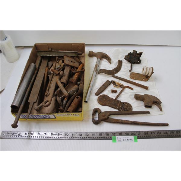 Box of Iron Tools and Hardware