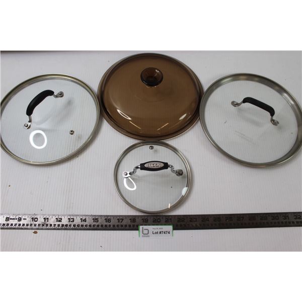 (4) Pot Lids Varying Sizes