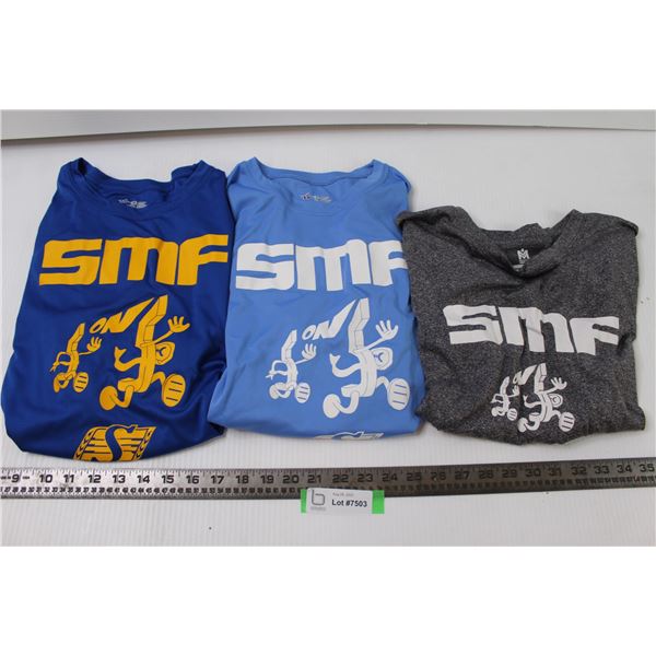 (3) SMF Shirts Size Medium, Small, Youth XL