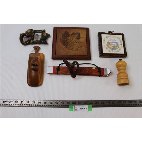 Assorted Wooden Items and Trinkets