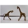 Image 2 : (2) Decorative Brass Giraffe