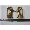 Image 1 : (2) Decorative Brass Gazelle Head