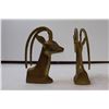 Image 3 : (2) Decorative Brass Gazelle Head