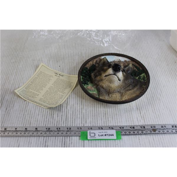 3D  The Wolf  Plate One Decorative Plate